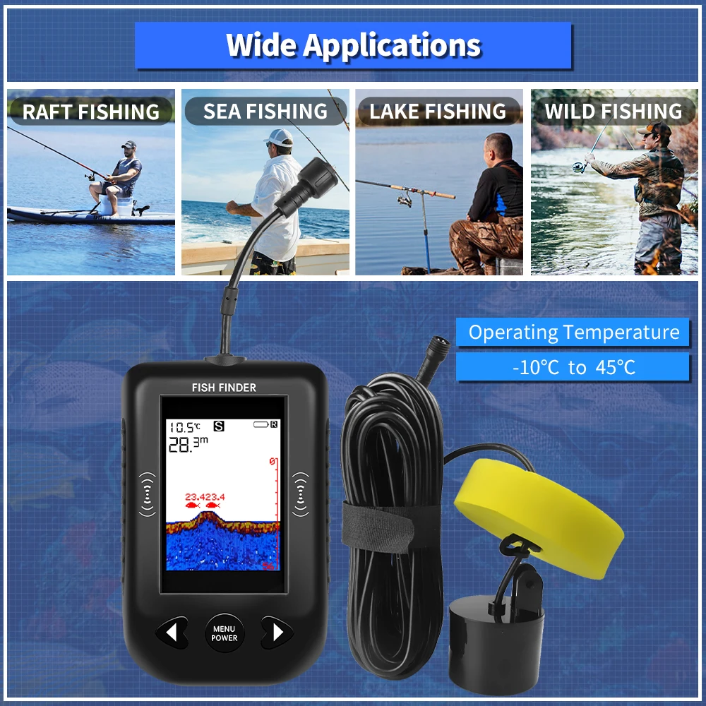 Erchang XF03 Fish Finders 45 D - đánh giá và giá Fishing Depth Finder