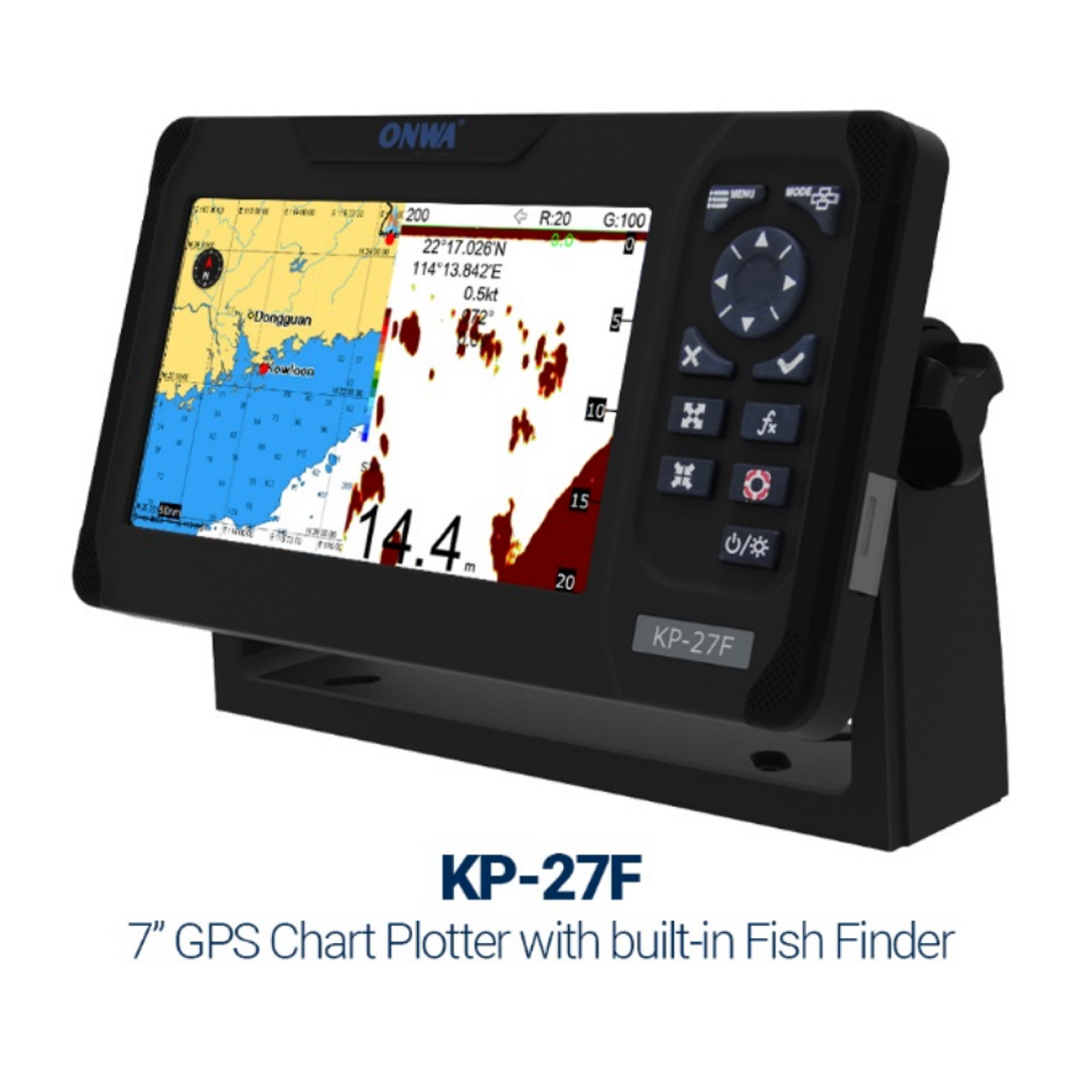 ONWA KP-27F 7-inch Marine GPS  - đánh giá và giá Fish Finder Gps